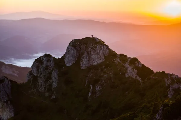 Восход Солнца Горах Словакия Big Rozsutec — стоковое фото