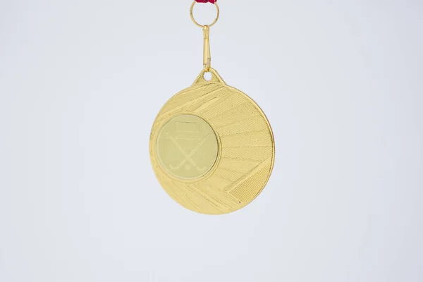 Gold Medal Snow White Background Winners Winter Games — Stock Photo, Image