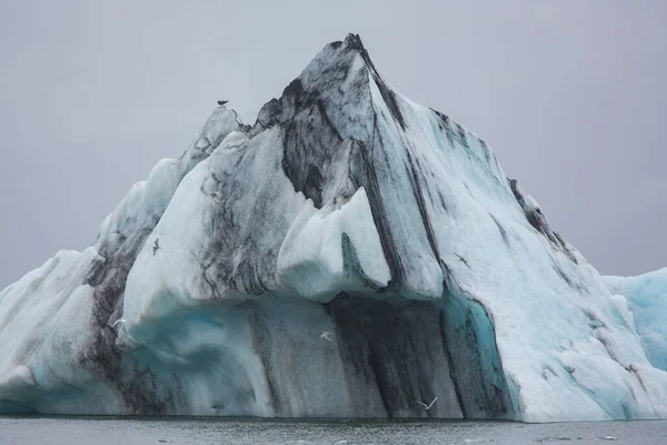 Jéggleccserek Izlandon Globális Felmelegedés Környezeti Problémák Gleccserek Olvadása Vad Természet — Stock Fotó