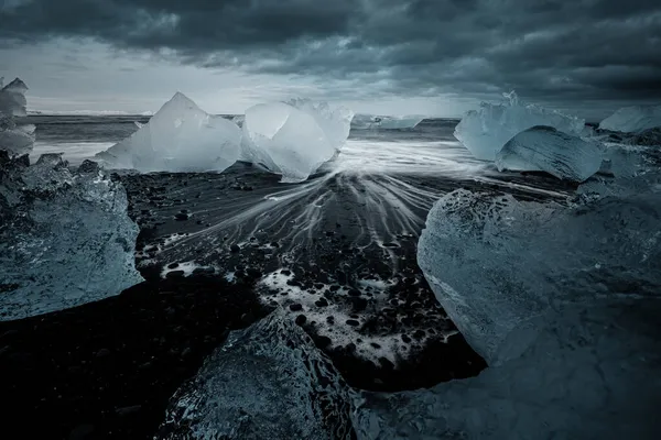 Таяние Ледников Глобальное Потепление Загрязнение Окружающей Среды Концепция Глобального Потепления — стоковое фото