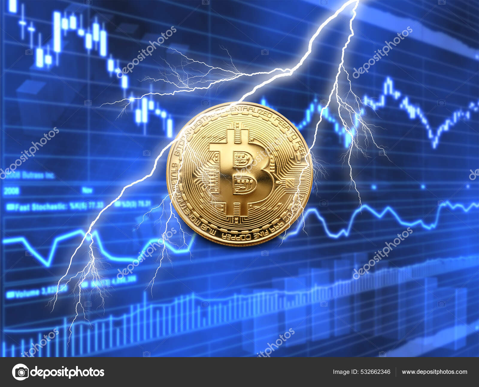 Cryptocurrency Bitcoin Future Coin Defocused Chart Background 암호화 비트코인 가상의  — 스톡 에디토리얼 사진 © DOMINIKBELICA #532662346