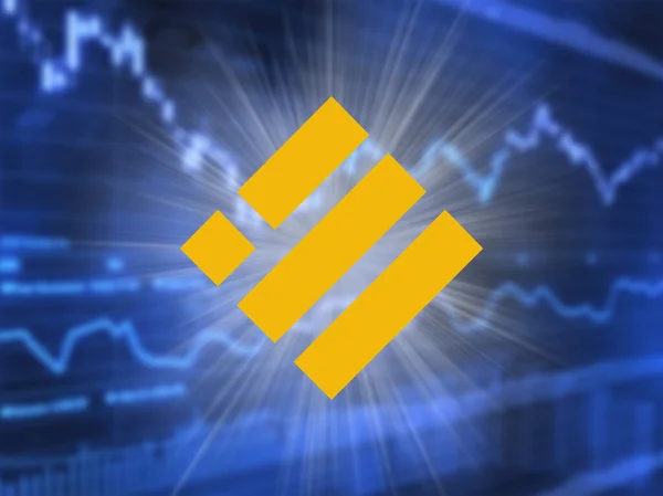 Binance Usd Busd Cryptocurrency Symbol Diagram Illustration Med Peer Peer — Stockfoto