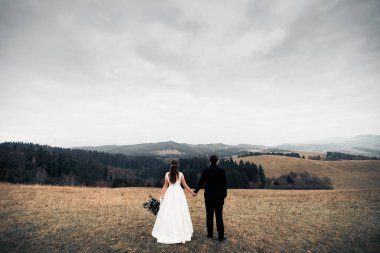 Gelin ve damat el ele tutuşur ve doğanın ortasında geleceğe bakar. Yeni evliler birlikte yürür. Düğün fotoğrafçılığı, ölüm bizi ayırana kadar.