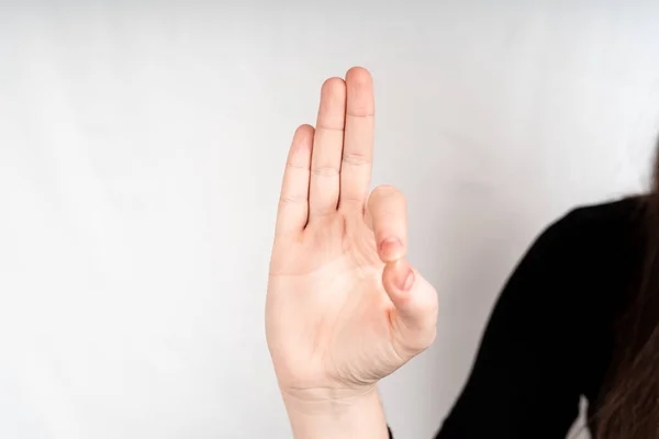 Brev Static Hand Gestures American Sign Language Letters Handtecknen Asl — Stockfoto