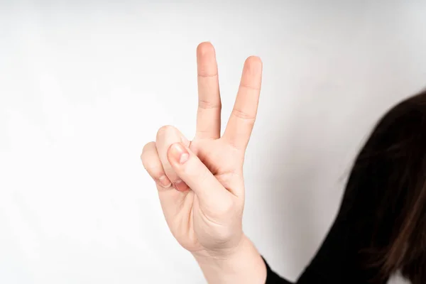 Letter Static Hand Gestures American Sign Language Letters Handtecknen Asl — Stockfoto