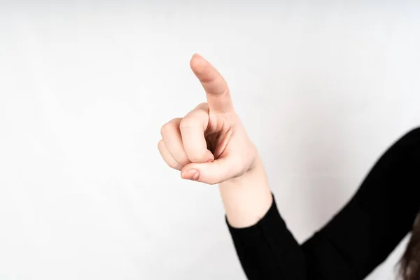 Brev Static Hand Gestures American Sign Language Letters Handtecknen Asl — Stockfoto