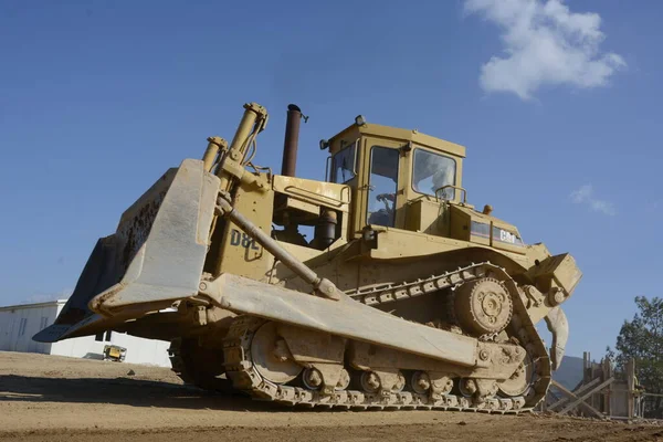 Una Dozador Vehículo Poder Necesario Las Obras Nivelación Del Sitio —  Fotos de Stock