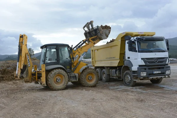 Cargador Truck Excavation Trabajo Carga —  Fotos de Stock