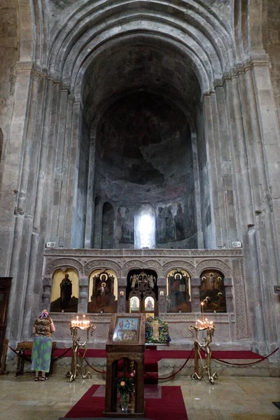 佐治亚州茨欣瓦利附近著名的Mtscheta大教堂Svetitschoveli — 图库照片