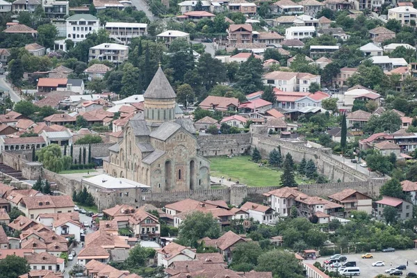 Berømte Mtscheta Katedral Svetitschoveli Nær Tbilisi Georgien - Stock-foto