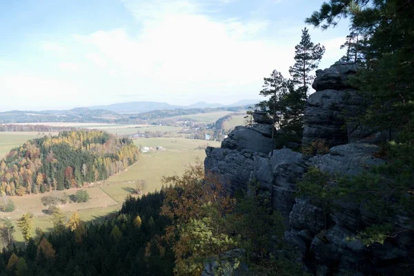 Gyönyörű Cseh Táj Ősszel Európában — Stock Fotó