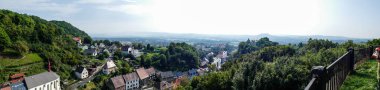 Avrupa 'nın batısındaki Krupka şehrinin panoraması.