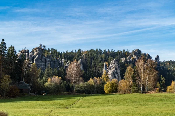 Famose Formazioni Rocciose Arenaria Ardspach Nella Boemia Settentrionale Europa — Foto Stock