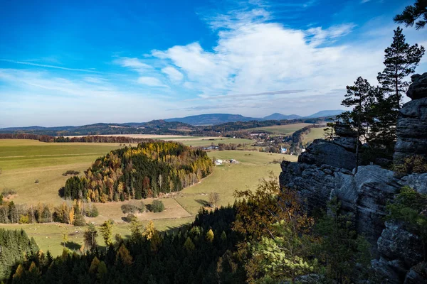 Slavné Skalní Pískovcové Útvary Ardspachu Severní Bohémii Evropě — Stock fotografie