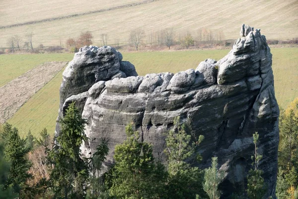 Знаменитые Скальные Образования Песчаника Ardspach Северной Чехии Европе — стоковое фото