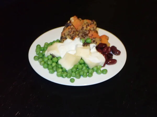 Salade Légumes Chauds Frais Sains Aux Œufs — Photo