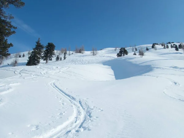 Skitouring Paisagem Inverno Raurisertal Alpes Austríacos — Fotografia de Stock
