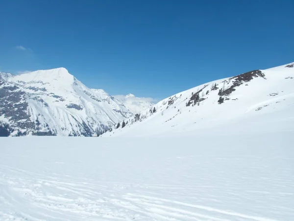 Skitouring Paisaje Invierno Raurisertal Los Alpes Austriacos — Foto de Stock