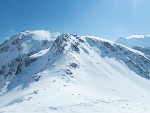Лыжный Зимний Пейзаж Австрийских Альпах — стоковое фото