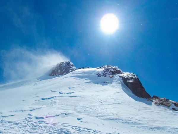Scialpinismo Invernale Montagna Sulle Alpi Stubaier Austria — Foto Stock