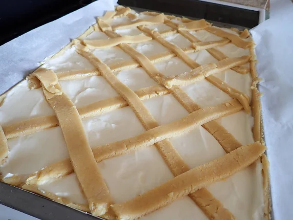 Homemade Baking Sweet Tasty Cheesecake — Zdjęcie stockowe