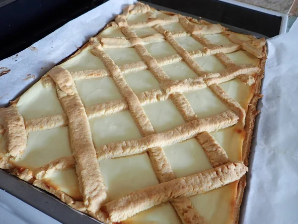 Homemade Baking Sweet Tasty Cheesecake — Stock Photo, Image