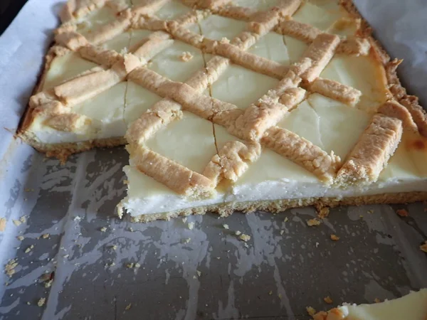 Homemade Baking Sweet Tasty Cheesecake — 스톡 사진