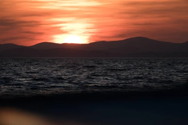 Beautiful Romantic Sunset Sea Adriatic Croati — Stock Fotó