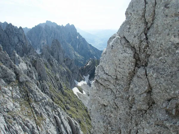 Mountain Rock Cilmbing Wilder Kaiser Gebirge Austria Europe — Fotografia de Stock