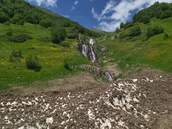 Uno Splendido Paesaggio Montano Svaneti Georgia — Foto Stock