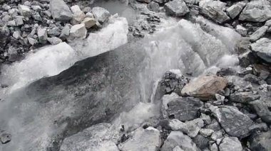 Doğada saf buz gibi soğuk su akıntısı