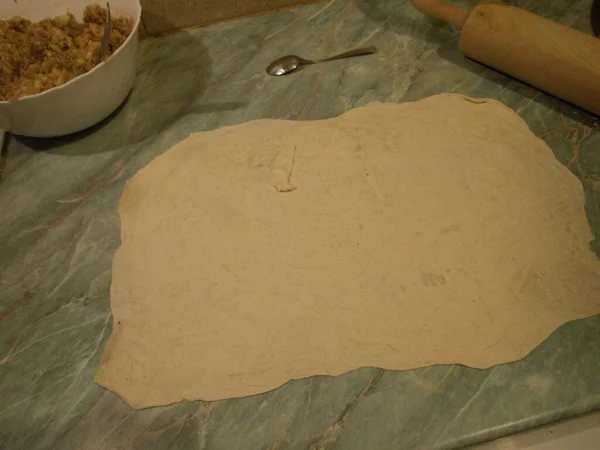 Homemade Baking Traditional Apple Strudel — Stok Foto