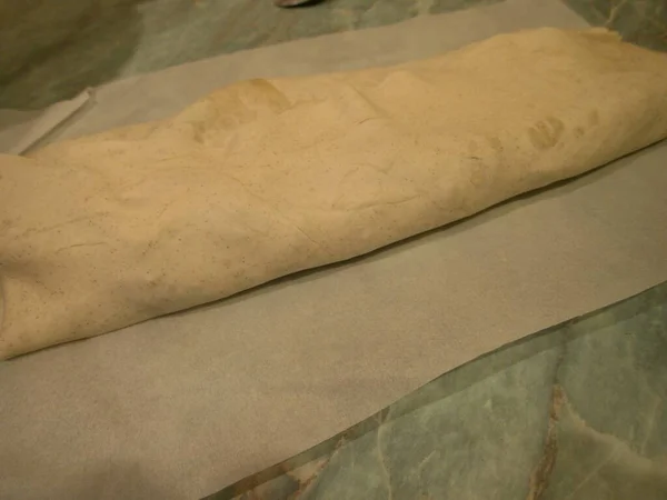 Homemade Baking Traditional Apple Strudel — Stok fotoğraf