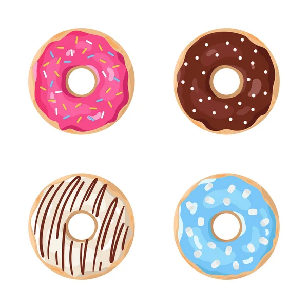 Set of hand drawn donuts — Stock Vector