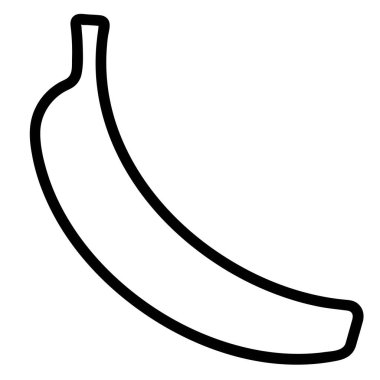 Beyaz arka planda muz ikonu. Vektör illüstrasyonu