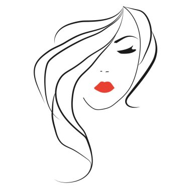 Yüzü güzel kadın silueti