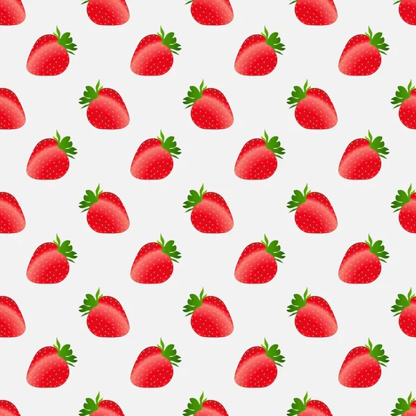 Απρόσκοπτη Υπόβαθρο Φράουλες Εικονογράφηση Φορέας — Διανυσματικό Αρχείο