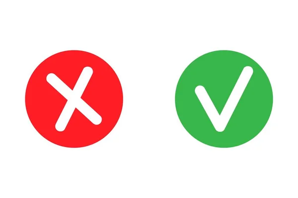 Häkchen Und Zeichen Symbol Für Apps Und Webseiten — Stockvektor