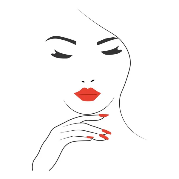 Yüzü güzel kadın silueti