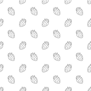 çilek ile sorunsuz geçmiş. vektör çizim.