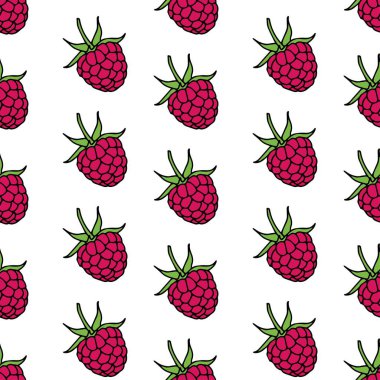 Ahududu seamless modeli. Vektör çizim