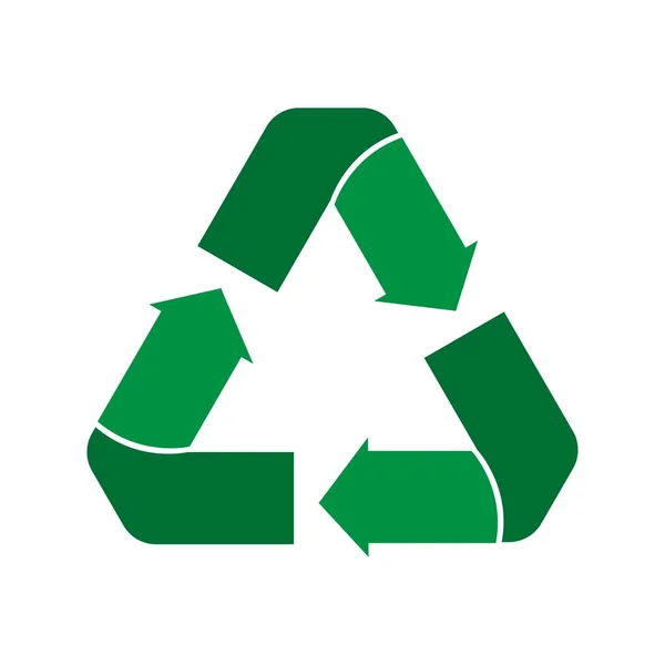 Reciclar Vector Símbolo Icono Sobre Fondo Blanco — Archivo Imágenes Vectoriales