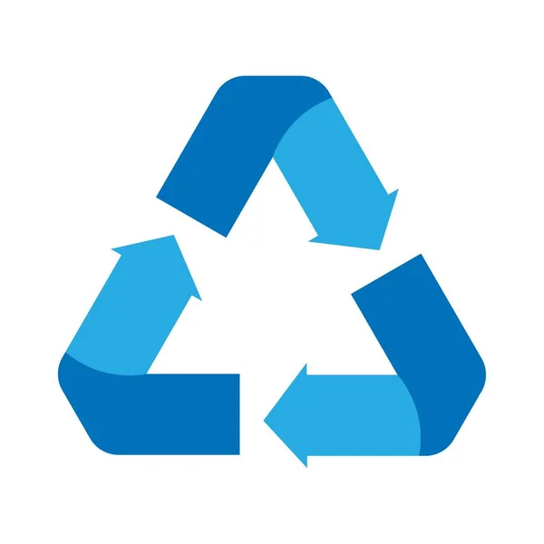 Recycler Icône Symbole Vecteur Sur Fond Blanc — Image vectorielle