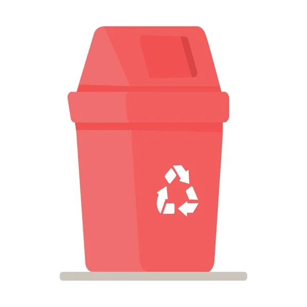 Papierkorb Mit Recycling Symbol — Stockvektor