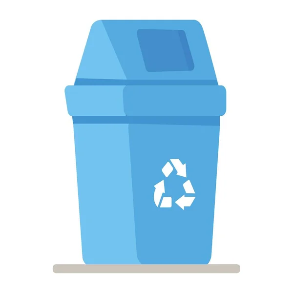 Papierkorb Mit Recycling Symbol — Stockvektor