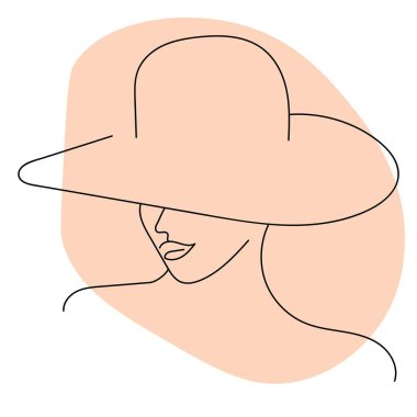 Kadınların yüzleri tek sıra sanat tarzında