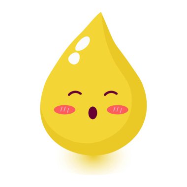 Sevimli mutlu gülümseyen idrar damla.