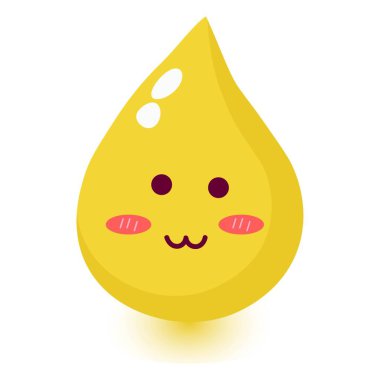 Sevimli mutlu gülümseyen idrar damla.