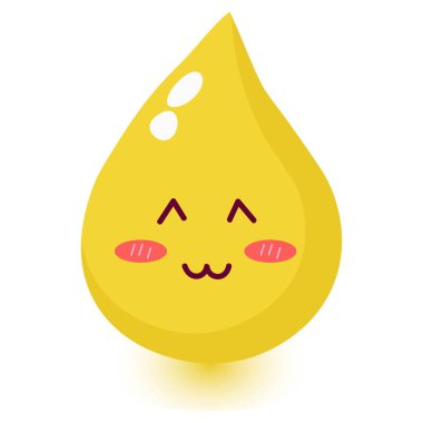 Sevimli mutlu gülümseyen idrar damla.