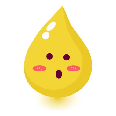 Sevimli mutlu gülümseyen idrar damla.